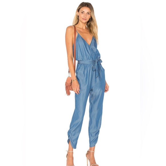Lovers + Friends Pants - Lovers and Friends Emily Light Ocean Jumpsuit